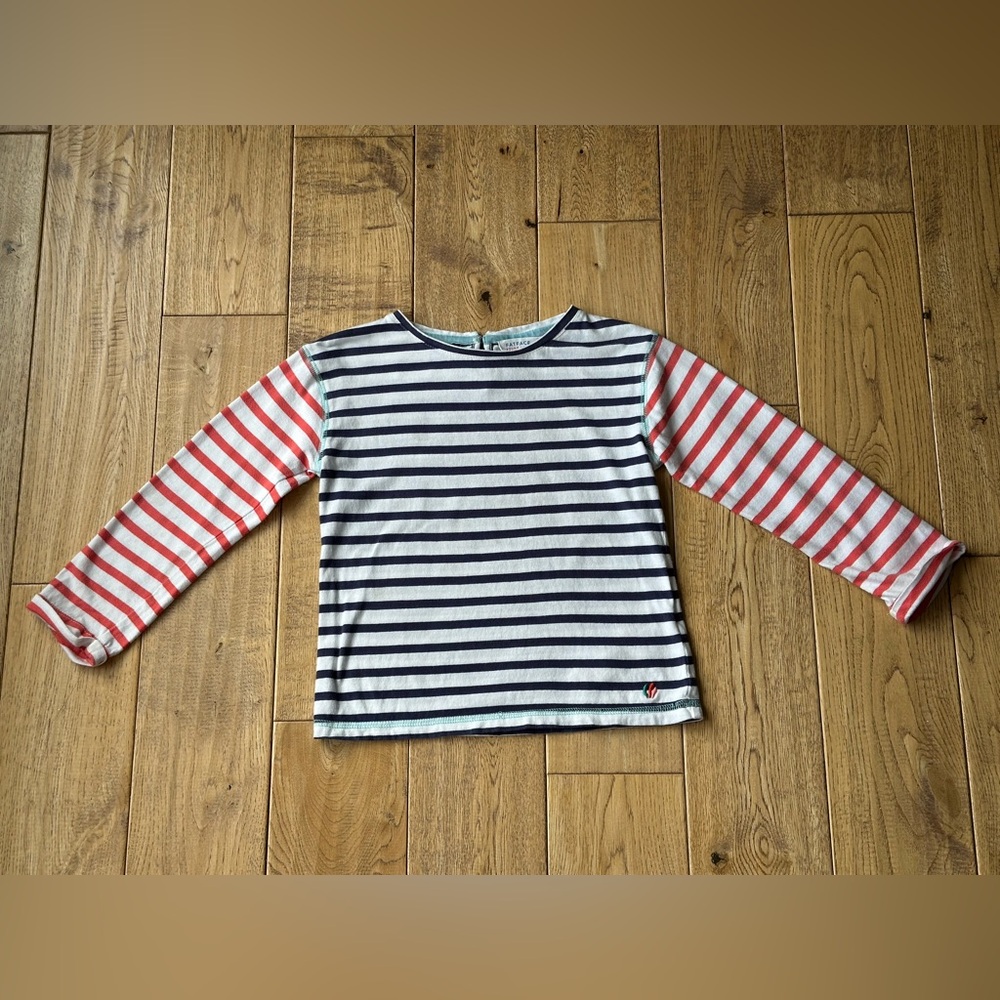 Fat Face Young Crew Striped Long Sleeve Top size 5/6